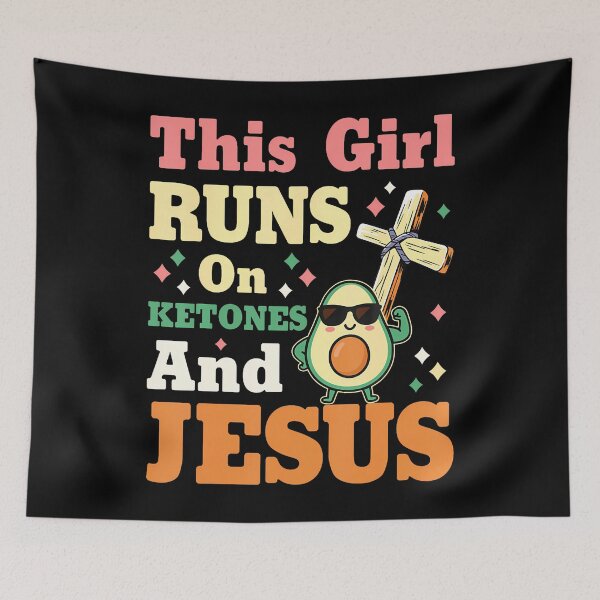 Item preview, Runs On Ketones And Jesus Christian designed and sold by AdellBridgett.