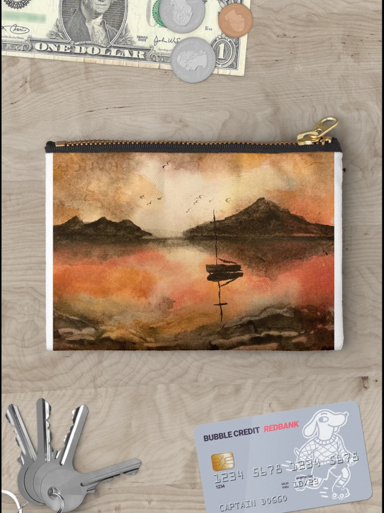 Thumbnail 3 of 4, Zipper Pouch, Midnight Sun designed and sold by Randy Sprout Fine Art.
