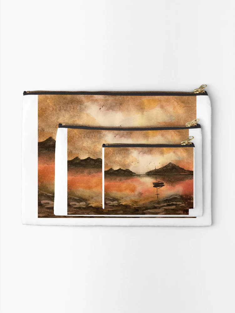 Thumbnail 2 of 4, Zipper Pouch, Midnight Sun designed and sold by Randy Sprout Fine Art.