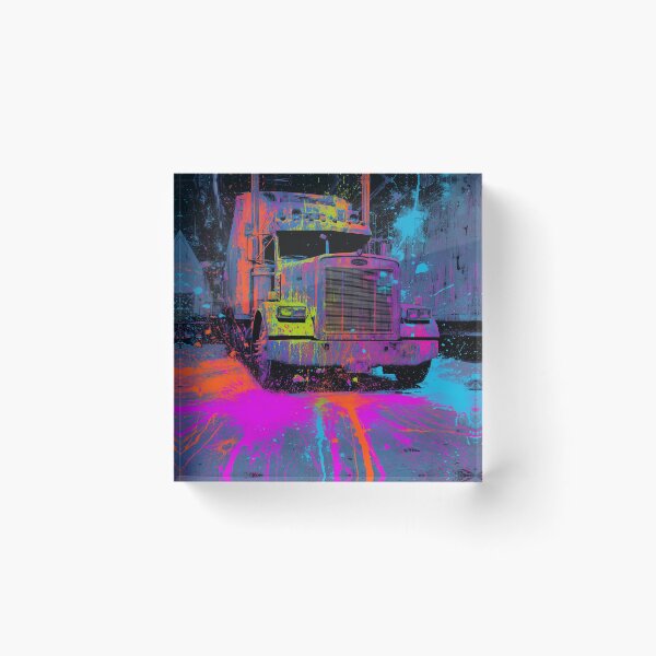Item preview, Neon Splatter Rig — Technicolor Truck Bay Chaos designed and sold by ArgentoArt.