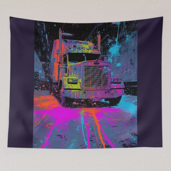 Item preview, Neon Splatter Rig — Technicolor Truck Bay Chaos designed and sold by ArgentoArt.
