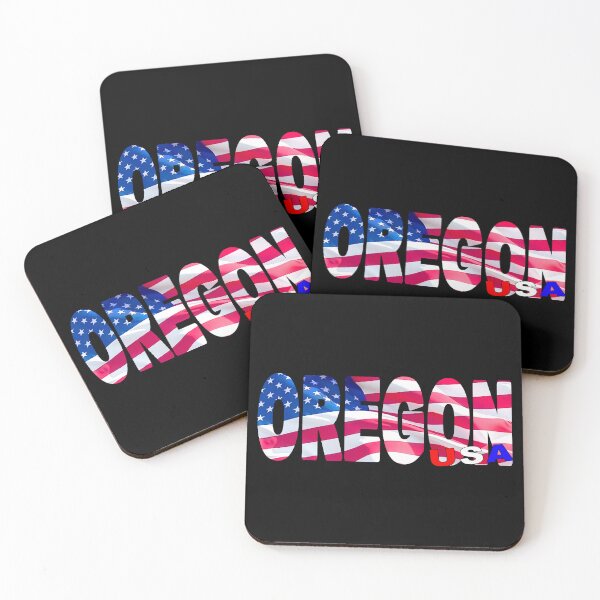 Item preview, OREGON USA - Red White and Blue Sticker Tee Shirt designed and sold by Adam Gormley.