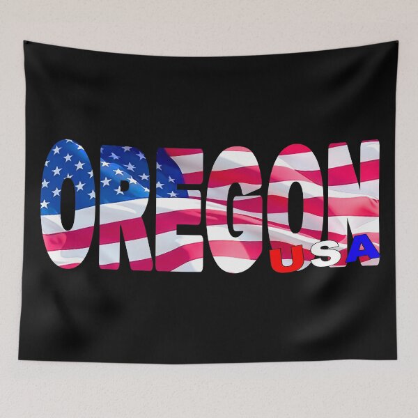 Item preview, OREGON USA - Red White and Blue Sticker Tee Shirt designed and sold by Adam Gormley.