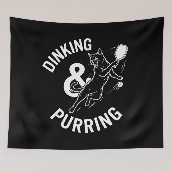Item preview, Dinking & Purring Sporty Cat Pickleball Shirt Cute Athlete Tee designed and sold by 519xdesign.