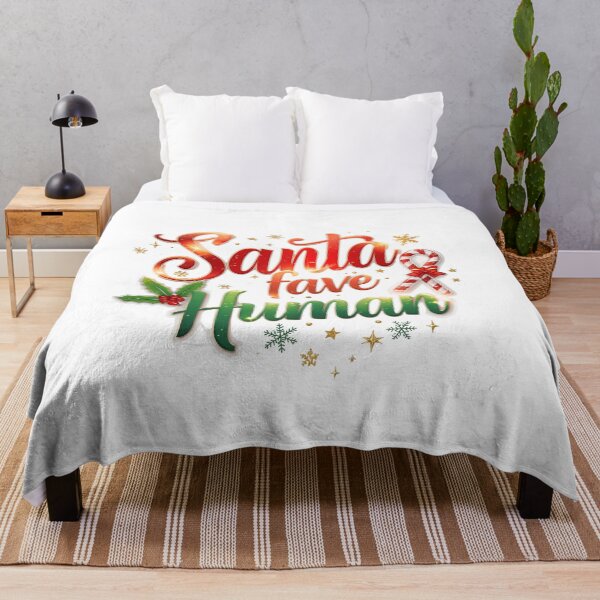Item preview, Santa’s Fave Human Christmas Typography. Cute Holiday Quote Gift Design designed and sold by Aarvya Fashion Club ( A.F.C ).