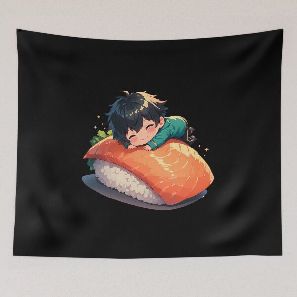 Item preview, Chibi Sushi Nigiri Sadao Maou Devil PartTimer Kawaii designed and sold by CarlosBender.
