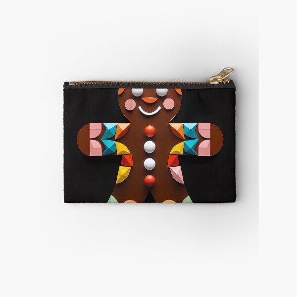 Item preview, Colorful Geometric Gingerbread Man Artwork on Black Background designed and sold by BankMano.