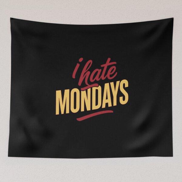 Item preview, Hate Mondays Funny Work Shirt – Retro Glow Text for Office Humor Fans designed and sold by SoulFlex.