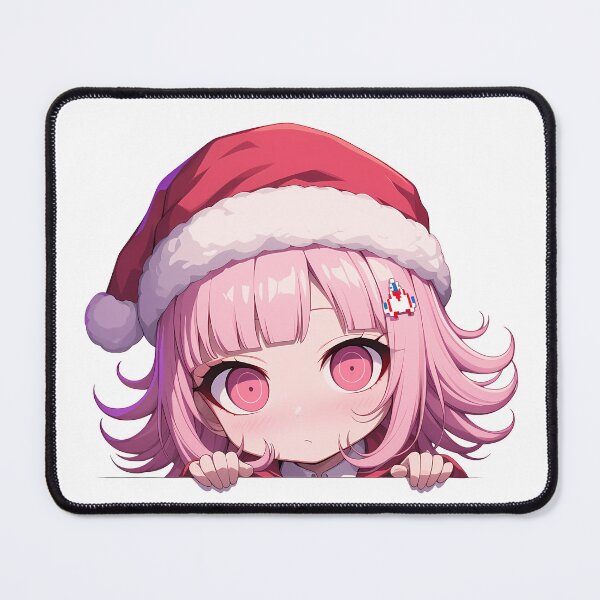 Item preview, Chiaki Nanami Danganronpa Chibi Christmas Anime Girl Festive Holiday Peeker designed and sold by CarlosBender.