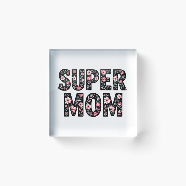 Item preview, super mom floral typographic  designed and sold by SmashingDeals.