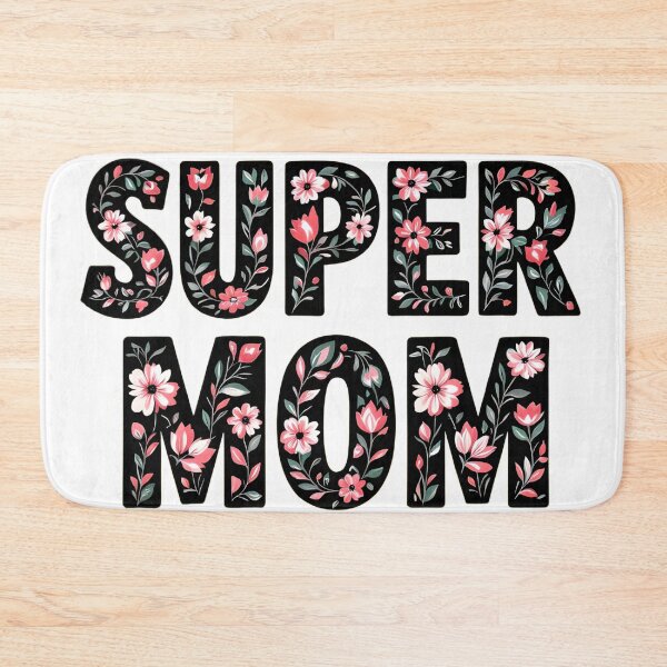 Item preview, super mom floral typographic  designed and sold by SmashingDeals.
