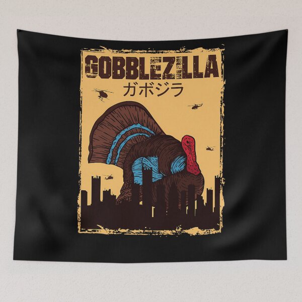 Item preview, Thanksgiving Gobblezilla Quote Funny Retro Style Humor Happy designed and sold by nguyenconguan80.