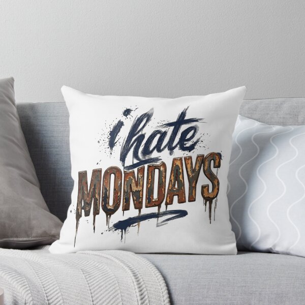 Item preview, Monday Blues Aesthetic – I Hate Mondays Glow Script Quote Design designed and sold by SoulFlex.