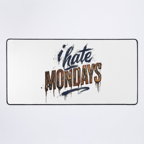 Item preview, Monday Blues Aesthetic – I Hate Mondays Glow Script Quote Design designed and sold by SoulFlex.