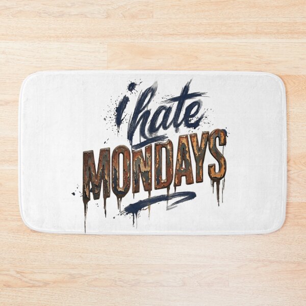 Item preview, Monday Blues Aesthetic – I Hate Mondays Glow Script Quote Design designed and sold by SoulFlex.