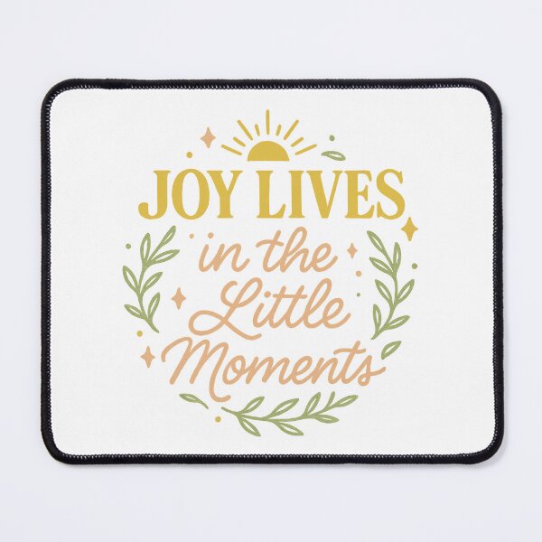 Item preview, Joy Lives in the Little Moments – Inspirational Quote in Soft Pastel Design designed and sold by inkoutninja.