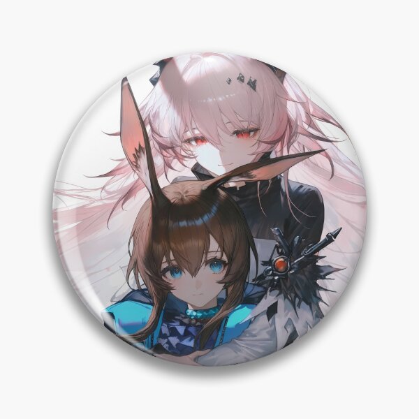 Item preview, Amiya Arknights Prelude To Dawn Anime Girls Friendship White Background designed and sold by CarlosBender.