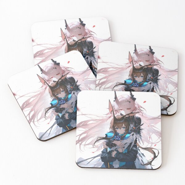 Item preview, Amiya Arknights Prelude To Dawn Anime Girls Friendship White Background designed and sold by CarlosBender.