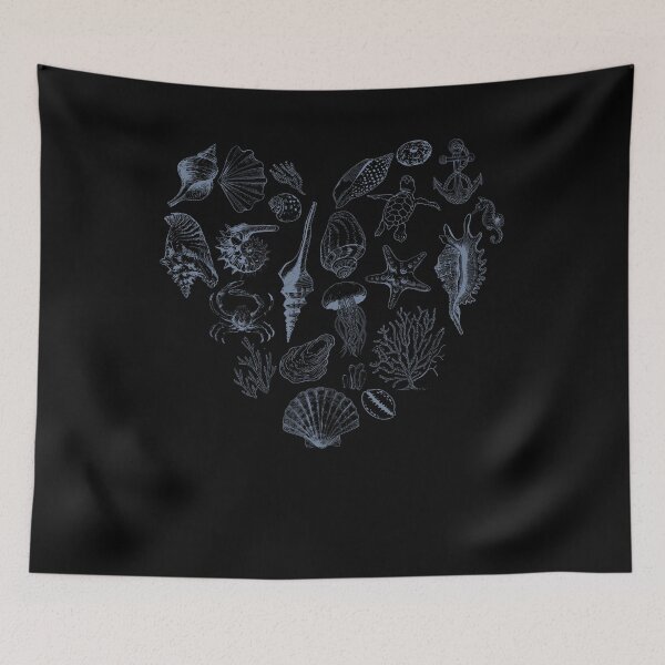 Item preview, Nautical Sea Life Heart – Vintage Ocean Creatures Design designed and sold by TinaMDedrick.
