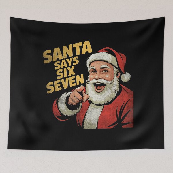 Item preview, Bruh Happy Says Six Santa Claus Retro Holiday Seven Santa designed and sold by ChadnoSmith.