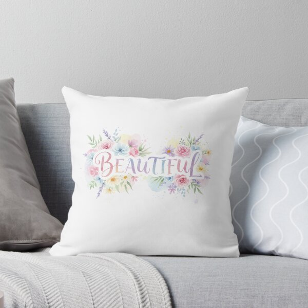 Item preview, The Word Beautiful Surrounded by Flowers designed and sold by PassionforLove.