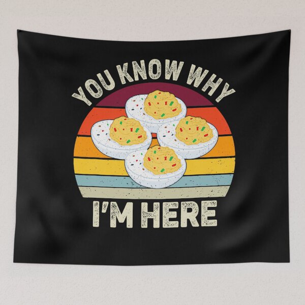 Item preview, And Why Egg Fans Thanksgiving Retro I'm Deviled Lovers Deviled Here Know Gift You Egg Funny For Holiday Dinner Humor designed and sold by PAMELANUNZIO.