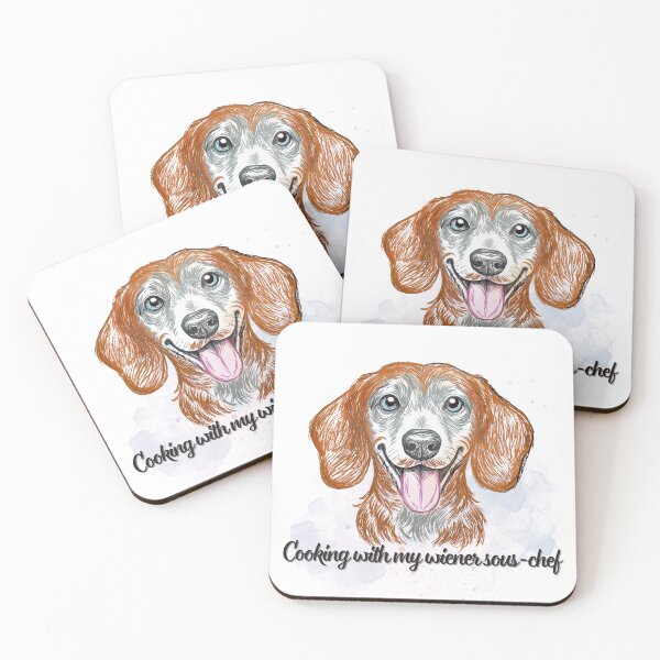 Item preview, All about Dachshund -  Cute Wiener Dog Chef Design – Funny Cooking Apron Artwork designed and sold by Fluff and Happiness.