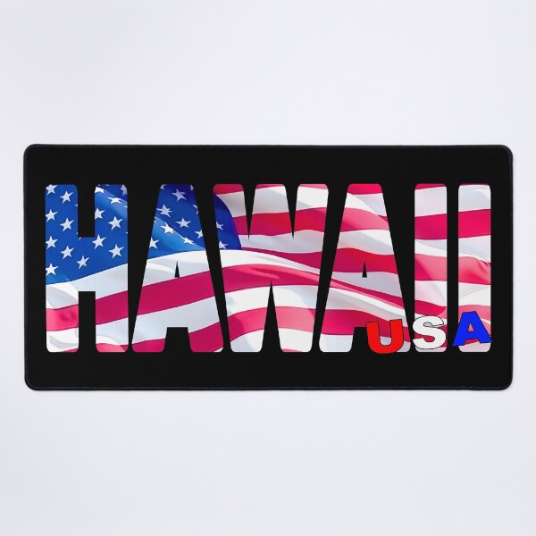 Item preview, HAWAII USA - Red White and Blue Sticker Tee Shirt designed and sold by Adam Gormley.