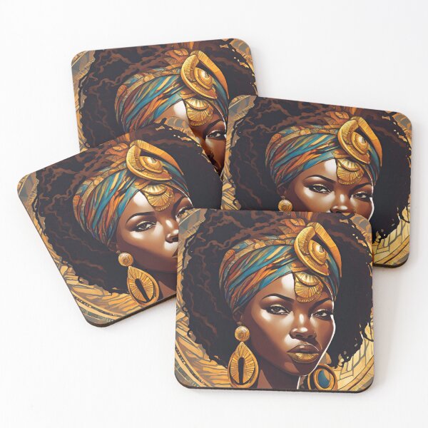 Item preview, Regal African Goddess in Golden Adornments designed and sold by AbundantlyKiki.