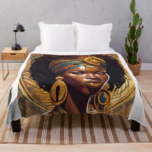Item preview, Regal African Goddess in Golden Adornments designed and sold by AbundantlyKiki.