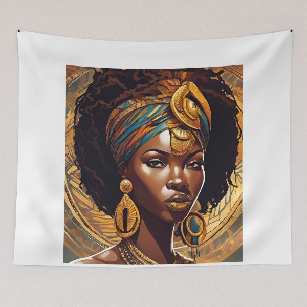 Item preview, Regal African Goddess in Golden Adornments designed and sold by AbundantlyKiki.