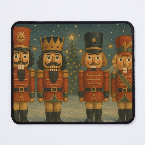 Item preview, Vintage Christmas Nutcracker Parade – Festive Retro Holiday Art designed and sold by leen12 Art Designs Prints.