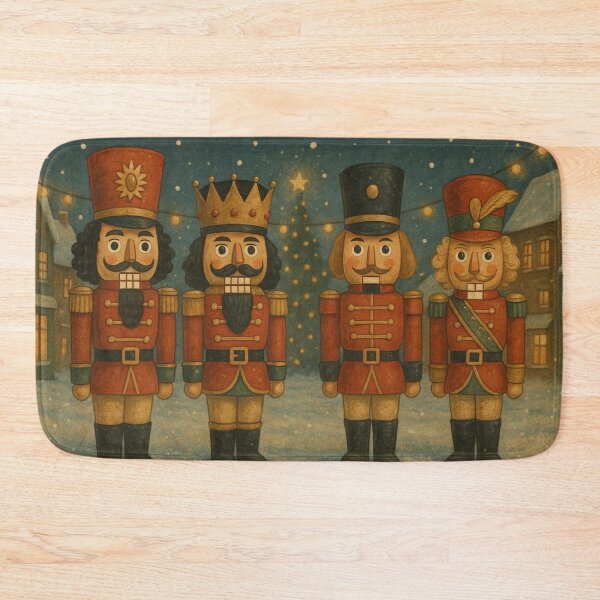 Item preview, Vintage Christmas Nutcracker Parade – Festive Retro Holiday Art designed and sold by leen12 Art Designs Prints.