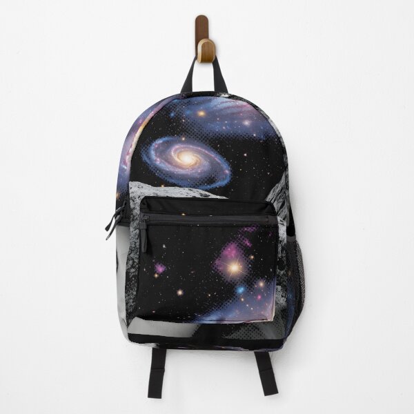 Item preview, Cosmic Awe Child on Mountain Peak Viewing Colorful Galaxy - Dreamy Fantasy Art designed and sold by AV.