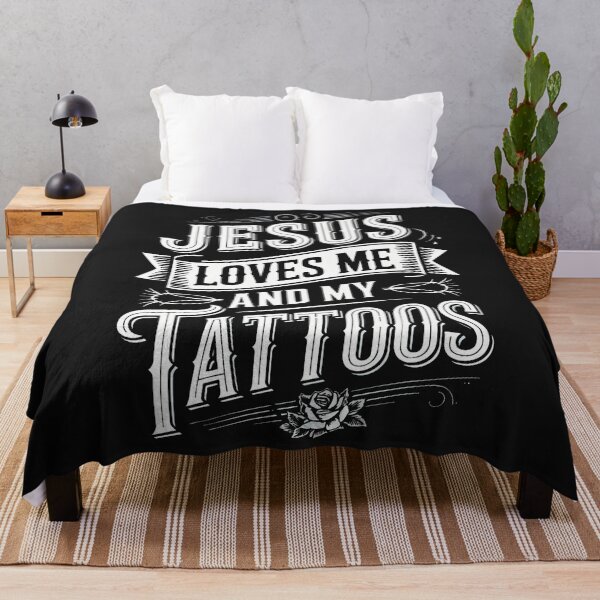 Item preview, Jesus Loves Me And My Tattoos designed and sold by ArleneJene.
