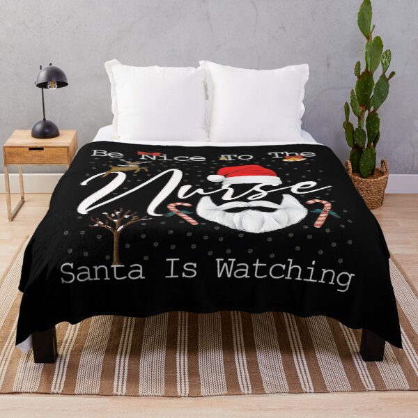 Item preview, Classic Be Christmas Nurse Nurse Nice is Vintage Retro Watching Santa The To designed and sold by FrankyTepper.