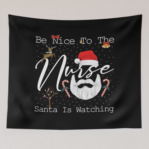 Item preview, Classic Be Christmas Nurse Nurse Nice is Vintage Retro Watching Santa The To designed and sold by FrankyTepper.