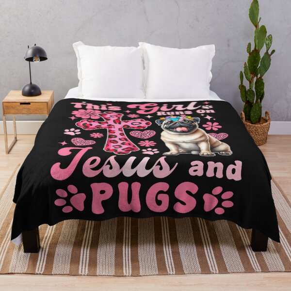 Item preview, Runs On Jesus And Pug designed and sold by ArleneJene.