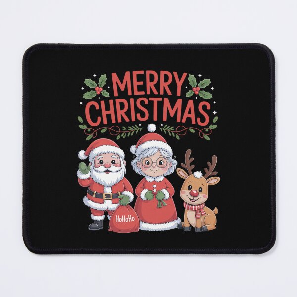 Item preview, Cute Melanin Santa & Mrs Claus Interracial Family Christmas designed and sold by AmparoBoyle.