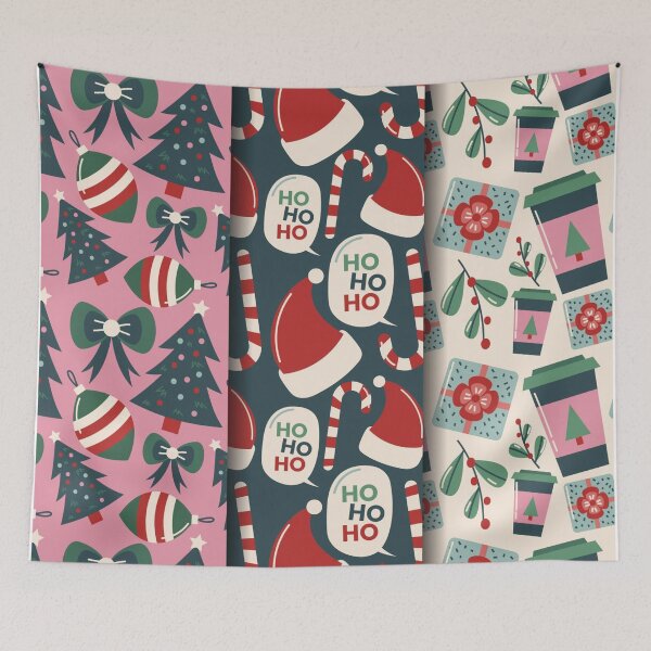 Item preview, Hand Drawn Flat Christmas Pattern designed and sold by successmom.