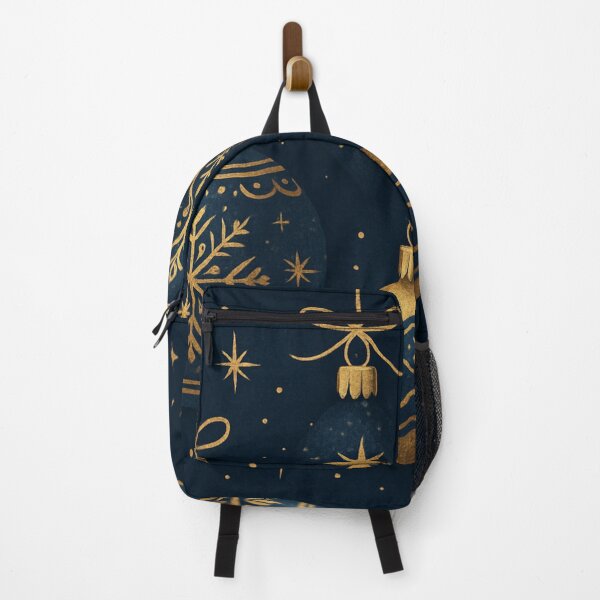 Item preview, Elegant Gold & Midnight Blue Christmas Ornaments – Luxury Holiday Art designed and sold by leen12 Art Designs Prints.