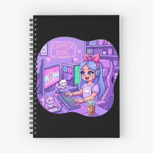 Item preview, Cozy Girl Gamer Setup – Pastel Aesthetic Pixel Art for Gamer Girls – Cute RGB Gaming Desk Sticker designed and sold by Pixel Girl Aesthetic Studio.
