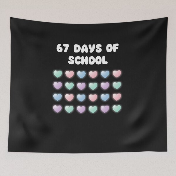 Item preview, 67 Days Of School Hearts Love Teacher 100 Days Of School  designed and sold by diyoor.