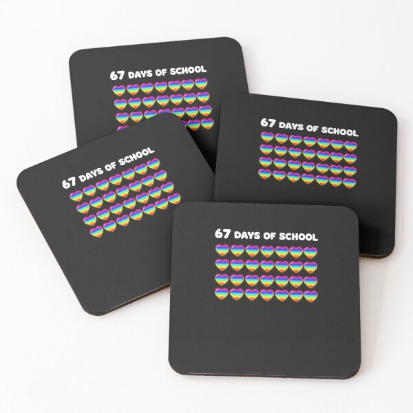 Item preview, 67 Days Of School Hearts Love Teacher 100 Days Of School  designed and sold by diyoor.