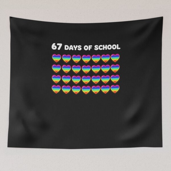 Item preview, 67 Days Of School Hearts Love Teacher 100 Days Of School  designed and sold by diyoor.