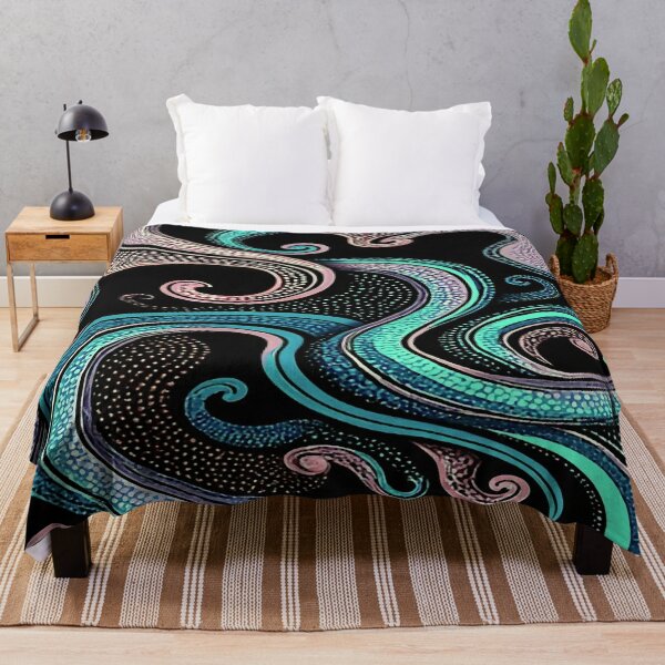 Item preview, Swirls on Black Abstract designed and sold by ViaARTfactory.