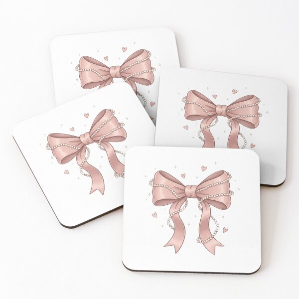 Item preview, Elegant Pink Satin Bow with Pearls | Chic Aesthetic Bow Sticker & Gifts designed and sold by EverMuse_0_0.
