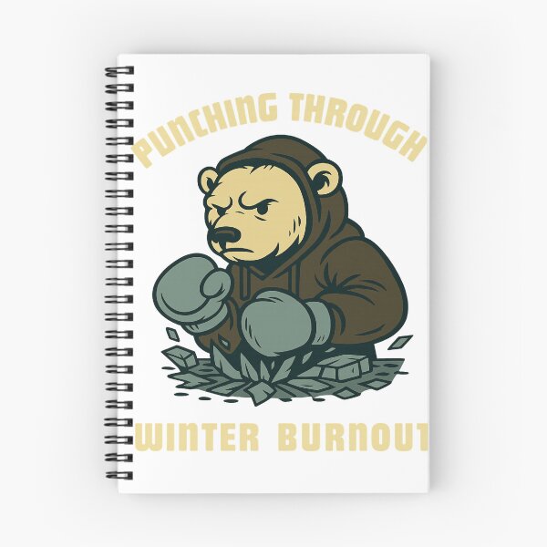 Item preview, Bear Punches Through Winter Burnout Blues designed and sold by Mindful56.