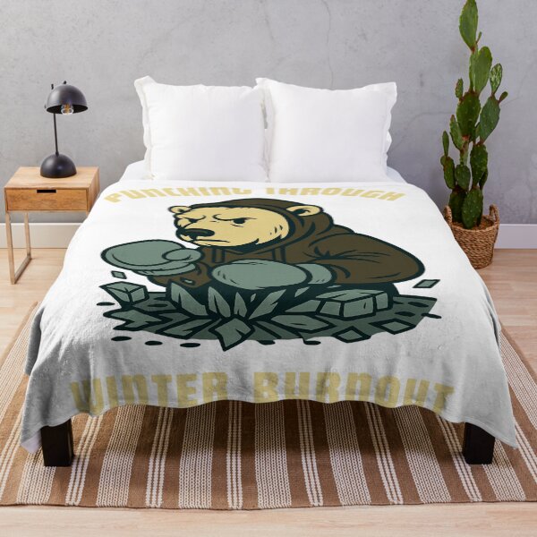 Item preview, Bear Punches Through Winter Burnout Blues designed and sold by Mindful56.