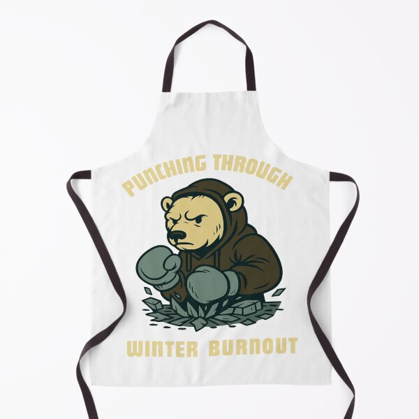 Item preview, Bear Punches Through Winter Burnout Blues designed and sold by Mindful56.